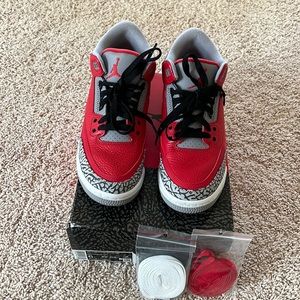 Air Jordan 3 Retro Fire Red/Cement Gray (GS 6Y)